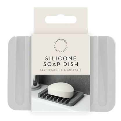 Silicone Soap Dish, Self Draining & Anti Slip (Colour Options)