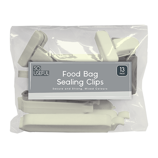 So Useful bag clips assorted pack of 13 for sealing food bags and containers