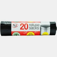 Tidyz Heavy Duty Bin Liners Rolls 50L Pack of 50