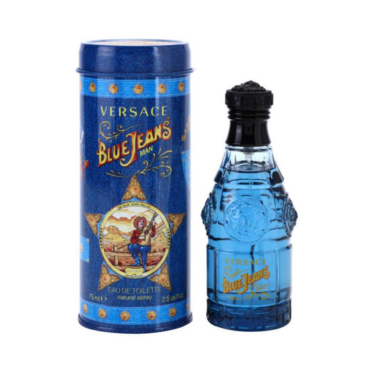 Versace Blue Jeans EDT For Men perfume bottle classic masculine fragrance