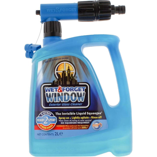 Wet & Forget Exterior Glass Cleaner With Nozzle, 2l