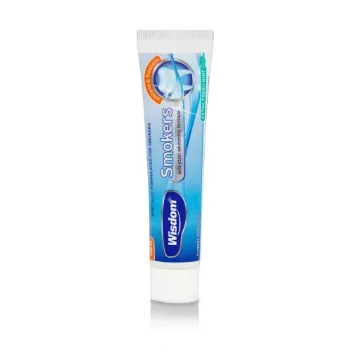 Wisdom Smokers Toothpaste 50ml anti stain whitening extra fresh mint UK