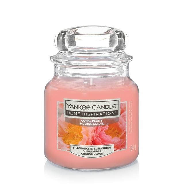 Yankee Candle Home Inspiration 104g jar candle in Coral Peony fragrance